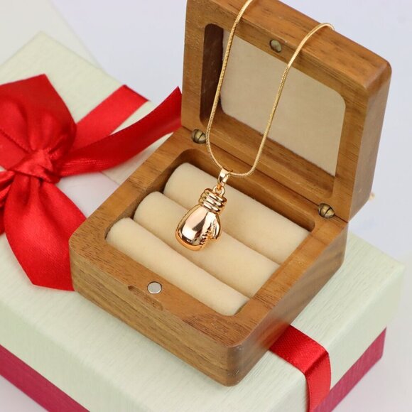 "Boxing Glove Rose Gold Pendant for Sporty Charm, XPPT1285 - Picture 10 of 12